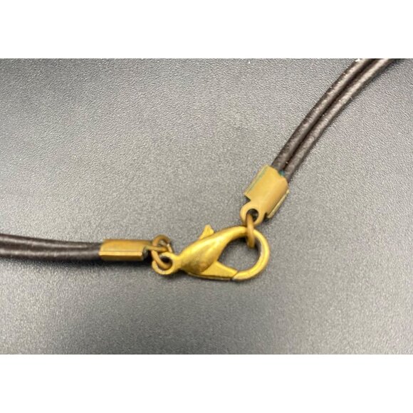 Signed Chico’s Kokopelli Artisan Pendant Necklace Gold Tone Southwestern 24" - Picture 6 of 6